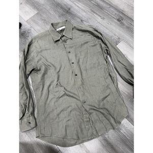 VTG YSL Yves Saint Laurent Menswear LS Button Up Dress Shirt 15.5 (32-33)M